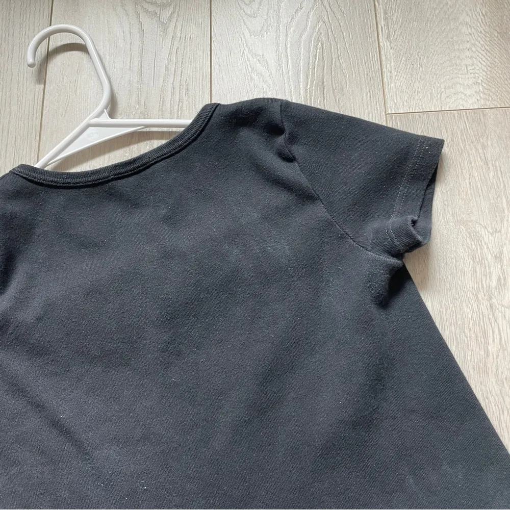 Brandy Melville Ribbed Lace Trim Crop T Shirt Black (one size) indie coquette - Image 6