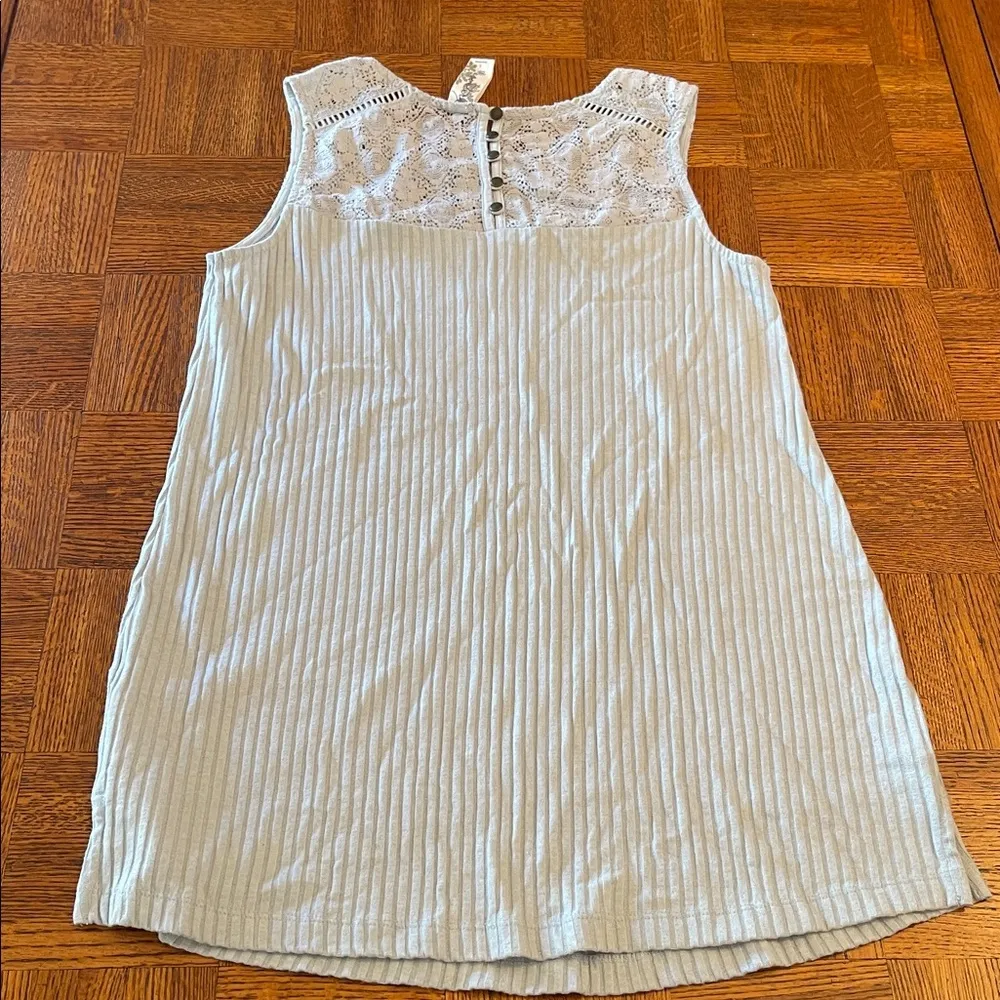 Aventura ribbed embroidered tank Blue Size XXL - Image 6