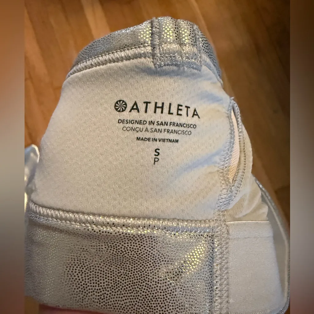 NWOT Athleta Elation Leggings & Vital Bra in Oyster Shine - Size Small - Image 9