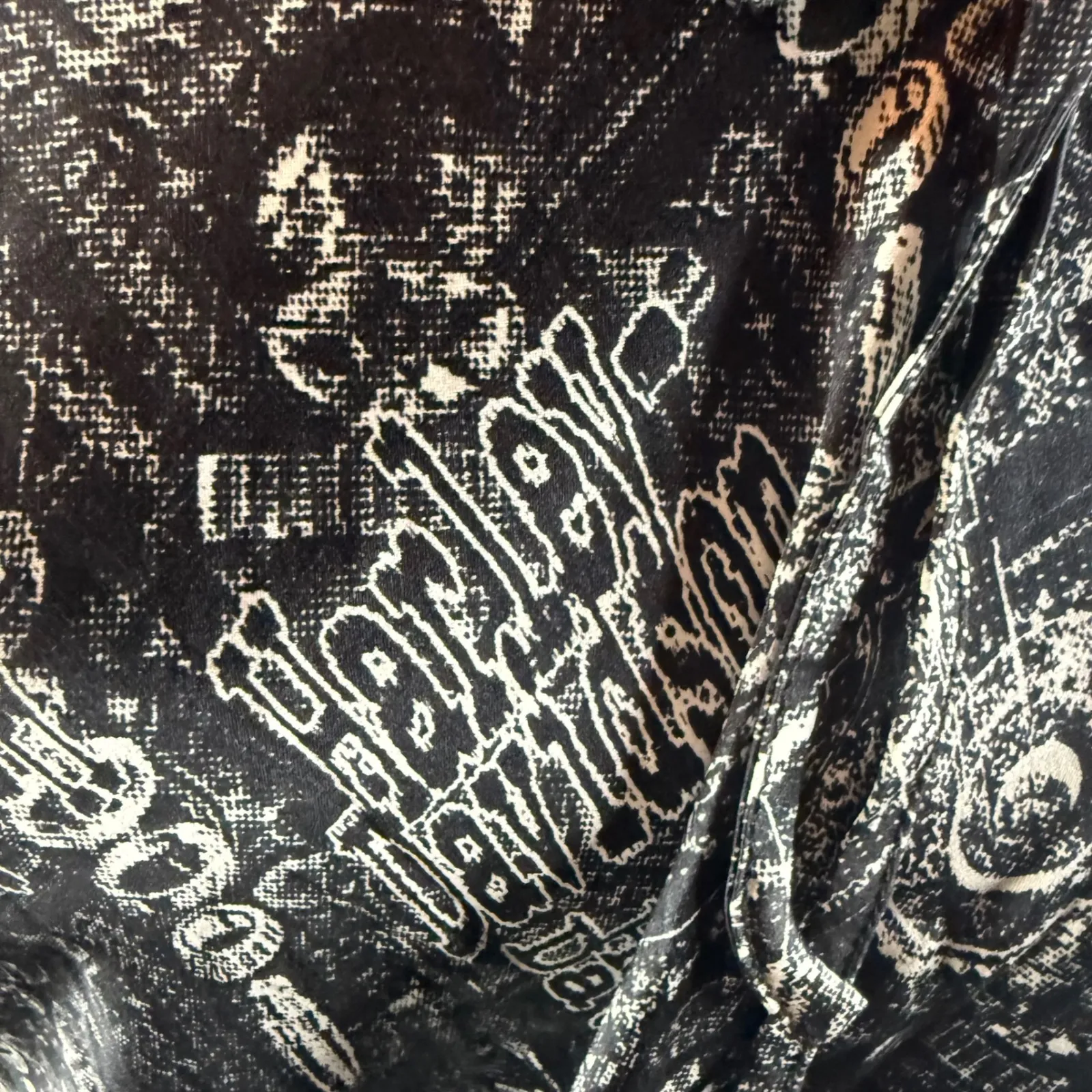 Harley Davidson Black Silk‎ Halter Dress Motorcycle Biker Logo Graphic Womens L - Image 4