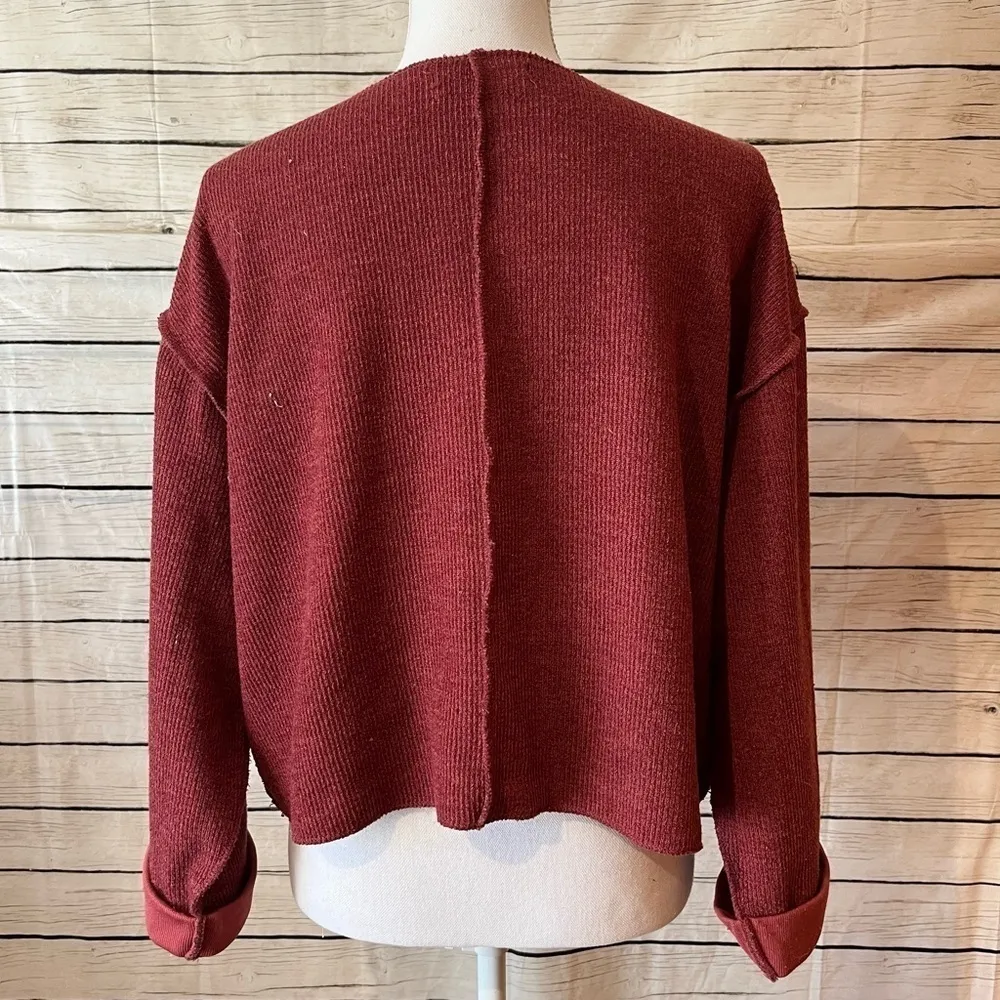 Urban Outfitters Oversized Knit Sweater Lagenlook Size XS Boxy Long Sleeve - Image 4