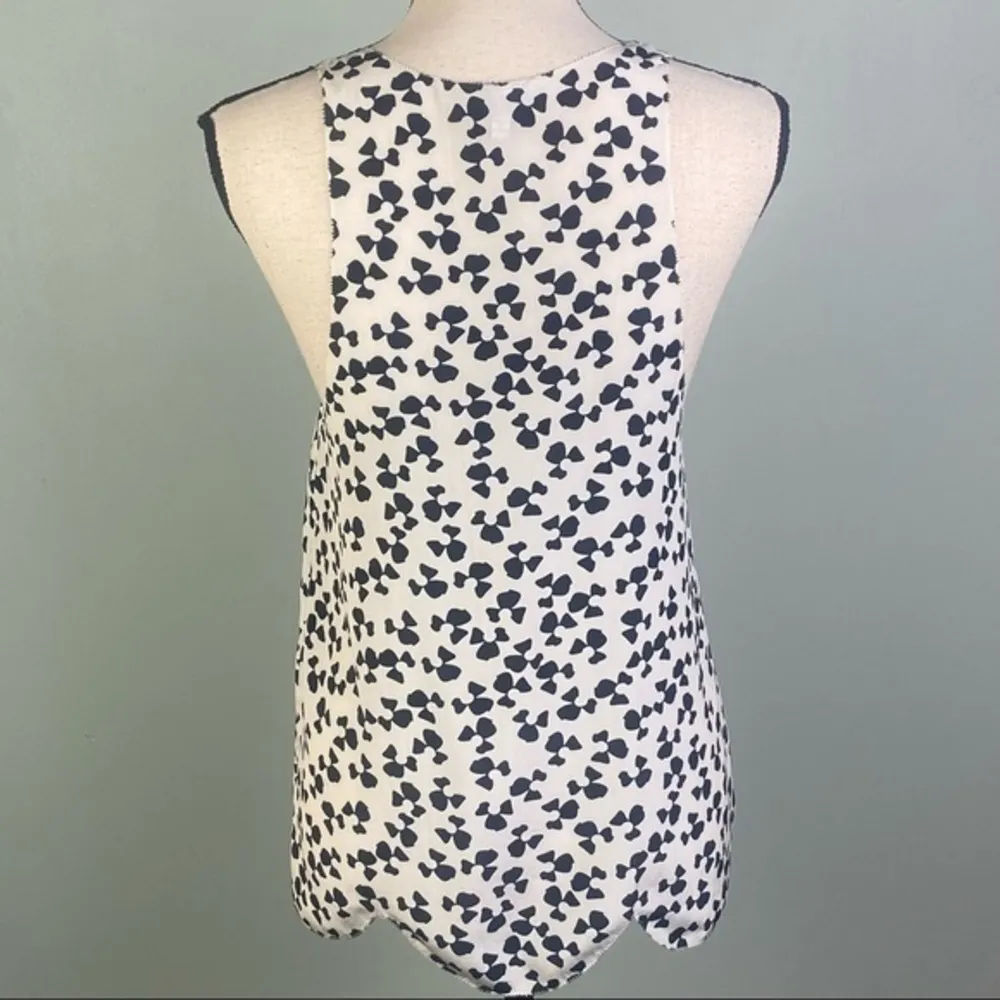 JOIE 100% Silk off-white and black lightweight tank top in size Small. EUC - Image 5