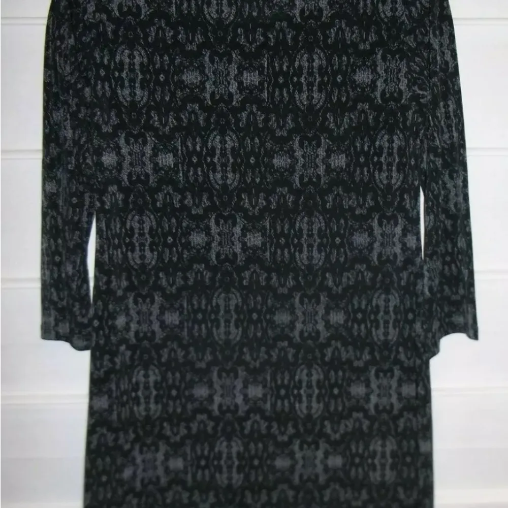 Style & Co. Black/Grey Tunic/Dress Metal and Rhinestone Embellishments Sz L XC - Image 2