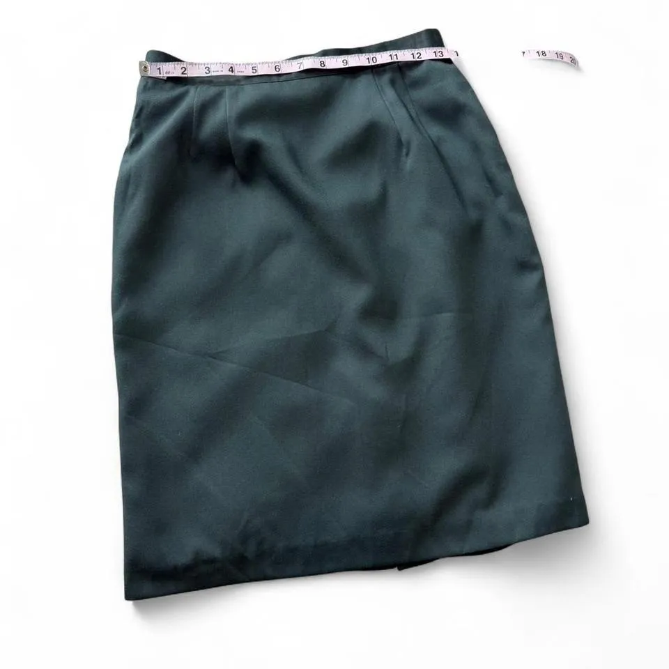 Vintage Pencil Skirt‎ Green Size 8 - Image 6