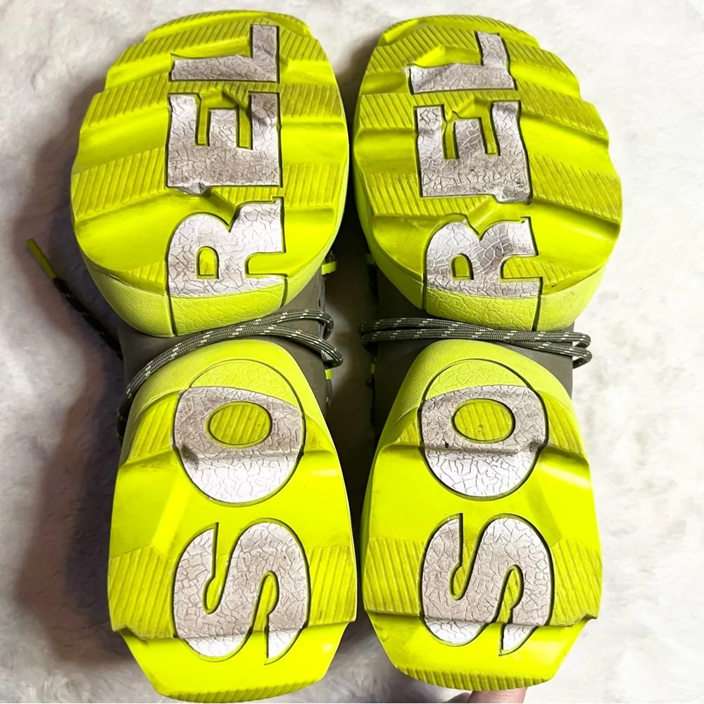 SOREL Kinetic Impact Lace Sneakers Dusty Sage & Neon Green Women’s Size 9.5 - Image 11