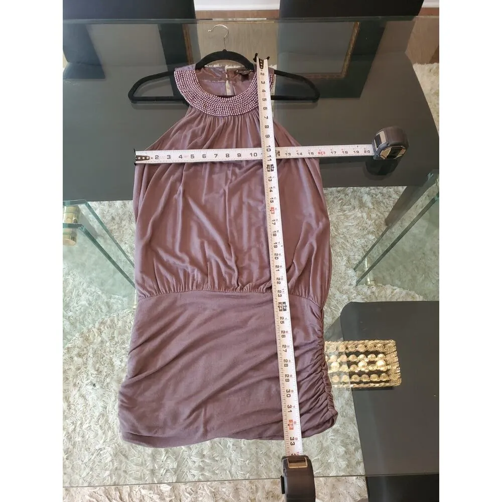 Twenty One Women's Gray Viscose Casual Sleeveless Halter Neck Top Blouse Size M - Image 10