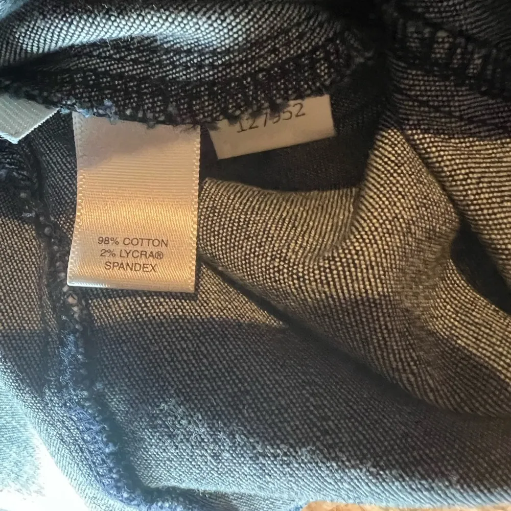 Ann Taylor Womens Blue Denim Pencil Short Skirt Cotton Blend Side Zip Size 6 - Image 5