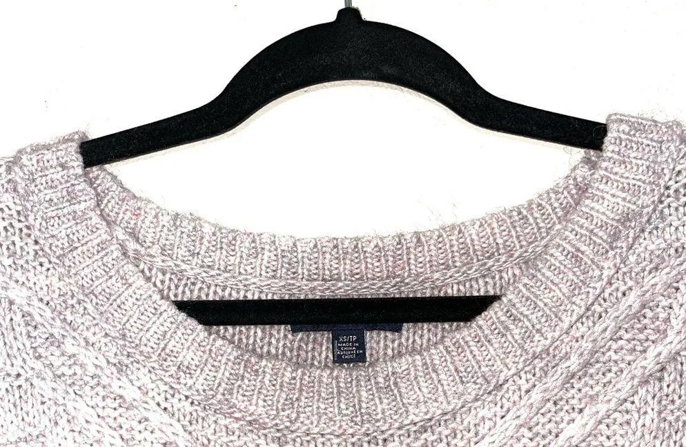 NWOT Light Pink Marled Cable Knit Plush Sweater - Image 2