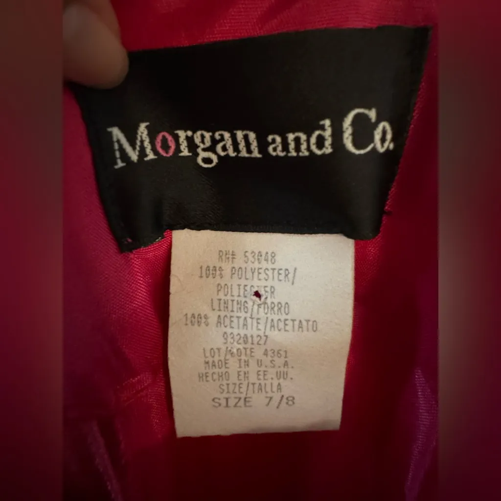 Y2K Morgan & Co Fuchsia Maxi Evening Prom Cocktail Dress Size 7/8 Pink - Image 5