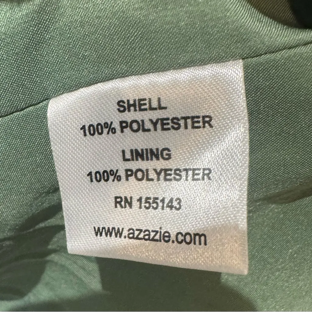 Azazie Kori Eucalyptus green a-line pleated chiffon dress size A20 - Image 9