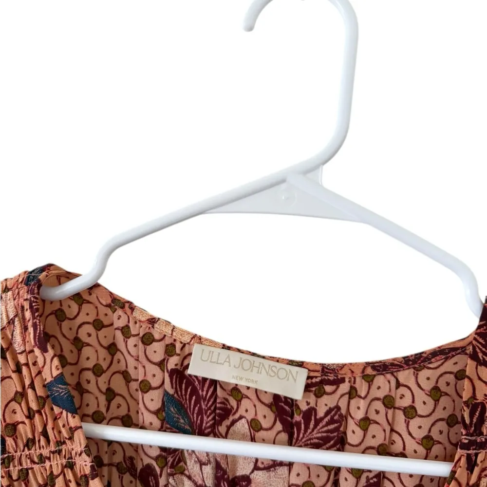 Ulla Johnson Oni Ruffled Printed Silk Crepe De Chine Mini Dress - Image 4