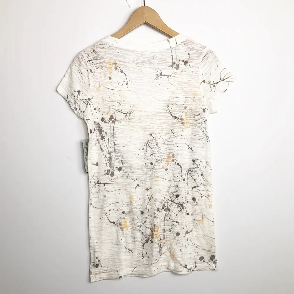 CACHE Teez Cream, rhinestone graphic T-shirt - Image 2