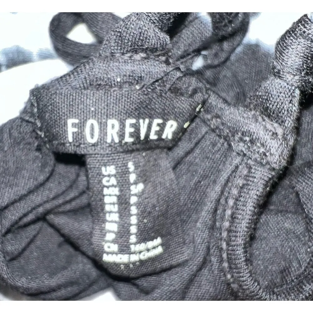 Forever 21 Dress Womens Small Tie Dye Black White Side Slits Strappy Sleeveless - Image 6