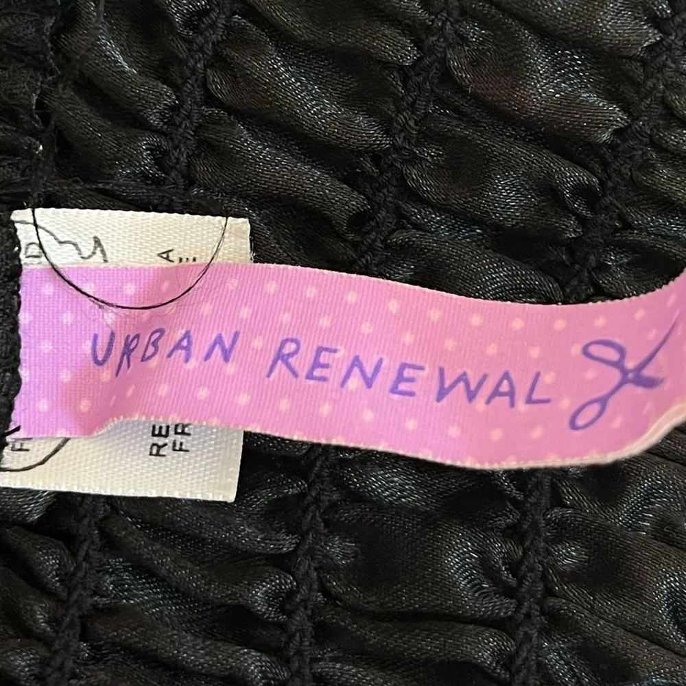 Urban Renewal 60’s Strapless Mini Dress Big Bow Black Brown Size Medium to Large - Image 6