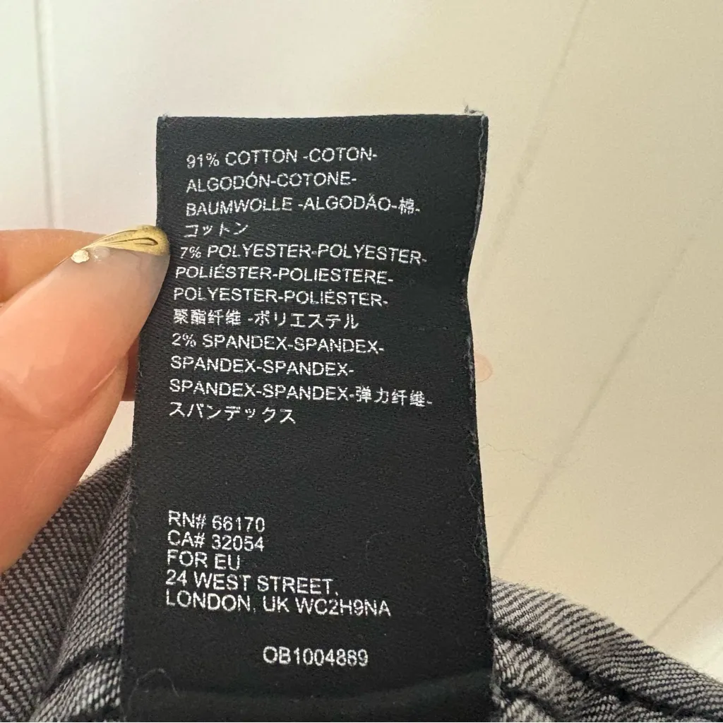 Pilcro & The Letterpress Cora Denim Jacket XS Black Classic Boyfriend Fit - Image 12