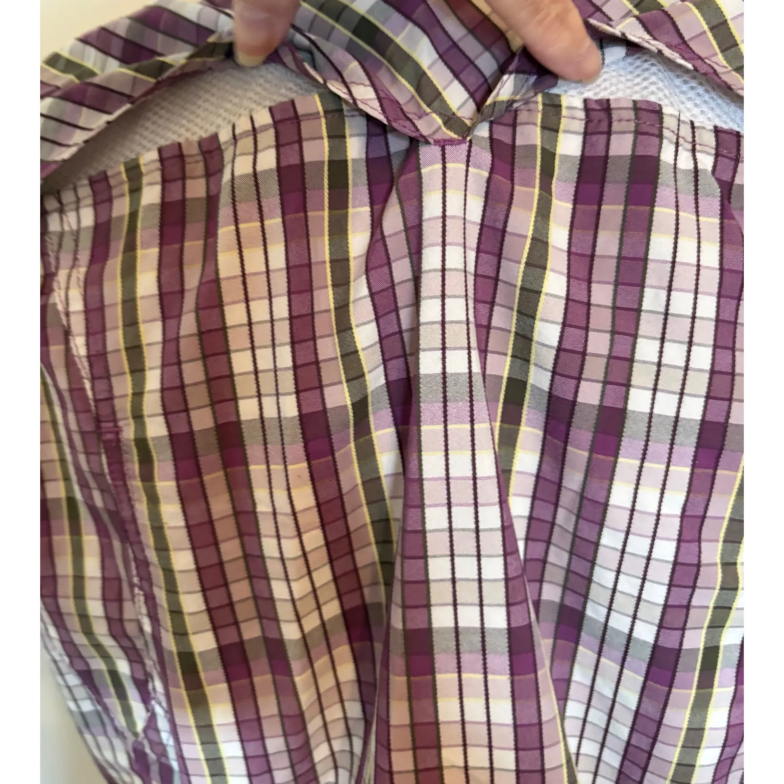 The North Face plaid hiking shirt in purple plaid size Large women's - Image 5
