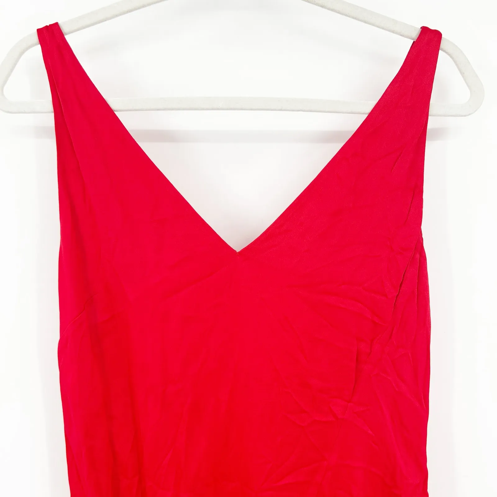 &‎ Other Stories Womens Party Romantic Bias Cut V-Neck Sleeveless Midi Dress 6 - Image 4