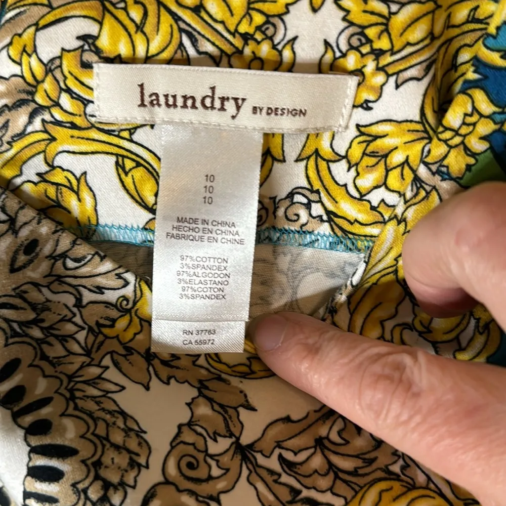 Laundry by Design Shift Dress, True Blue Multi, NWT, Size 10 - Image 3