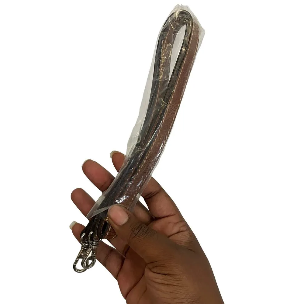 Fossil Multi Colored Striped Leather Trim Wood Handle Satchel Purse - Image 10