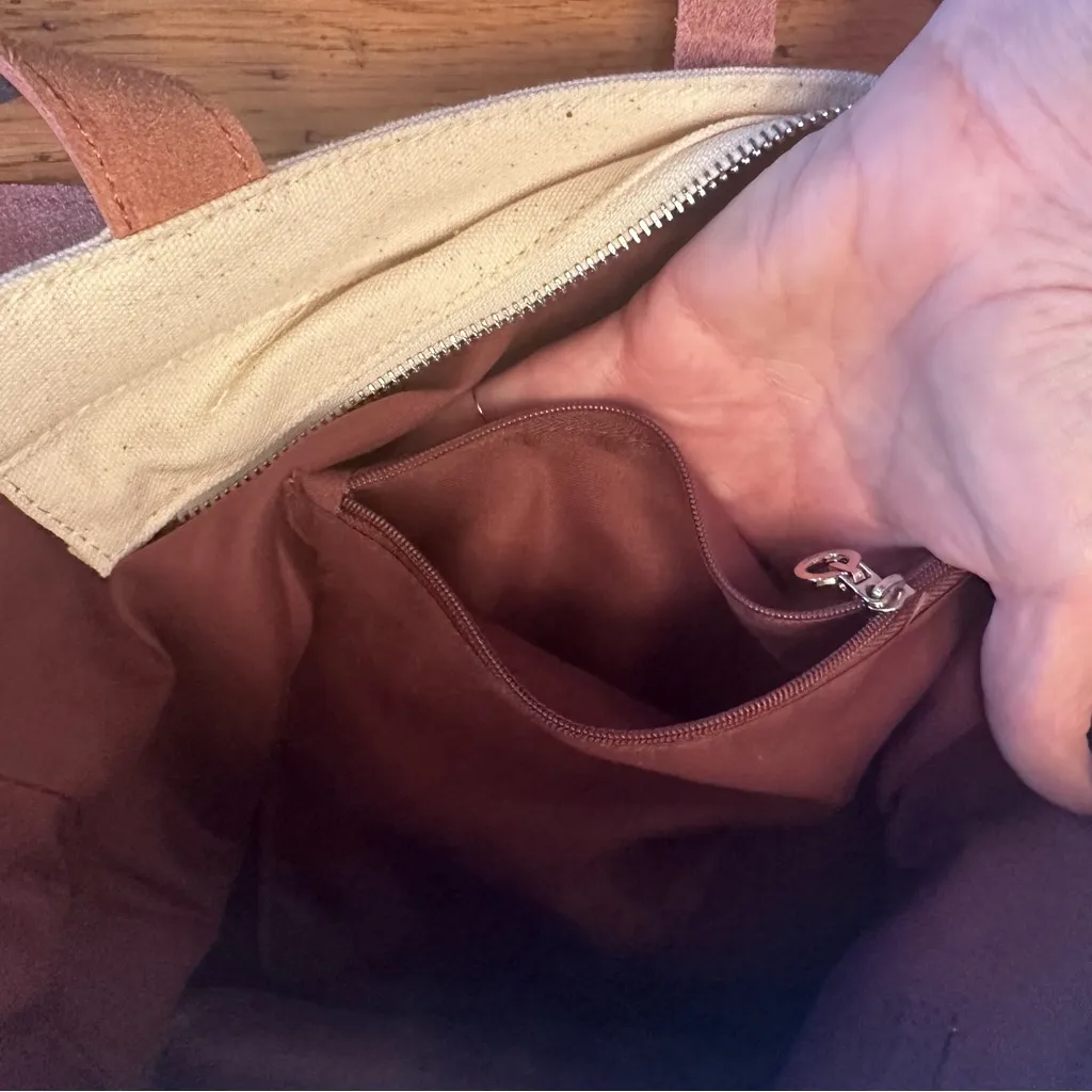 So’each Pineapple Leather & Canvas Totebag NWT Green - Image 7