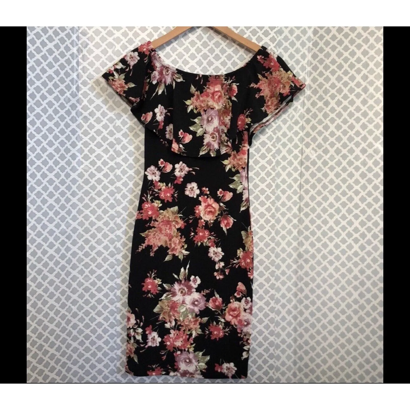 Lovely Cecy Floral Ruffle‎ Top Stretchy Dress Juniors Size Xxl - Image 6