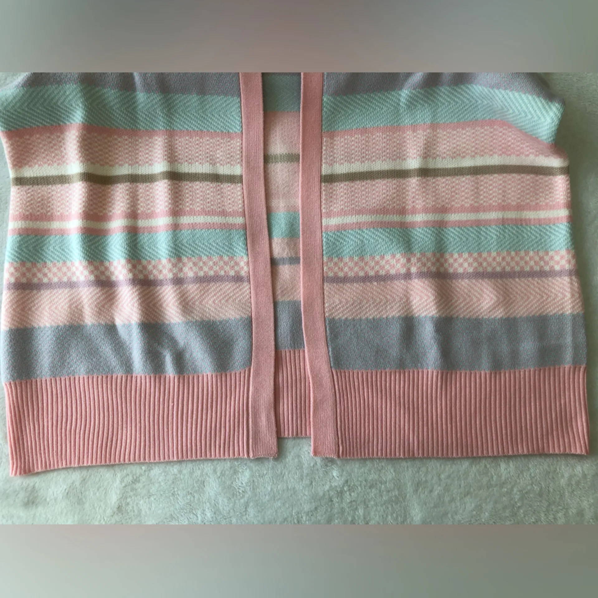 Pink Lily Pastel Striped Cardigan - Image 6