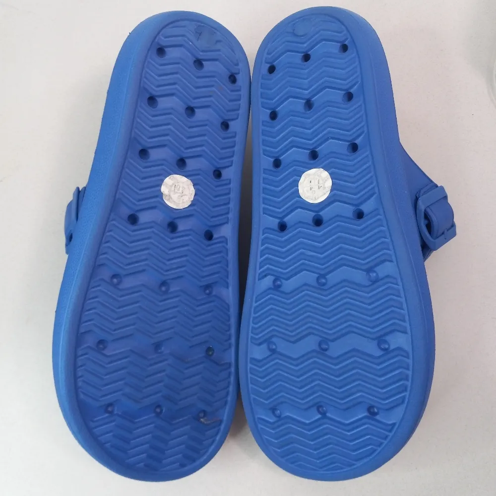 Helium Rouge 11 Foam Buckle 2-Strap Blue Sandal Shoes - Image 3