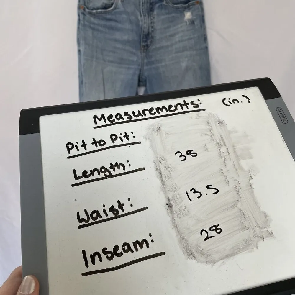 Daze Womens Distressed Denim Jeans Size 27 casual summer boot cut pants Blue - Image 6