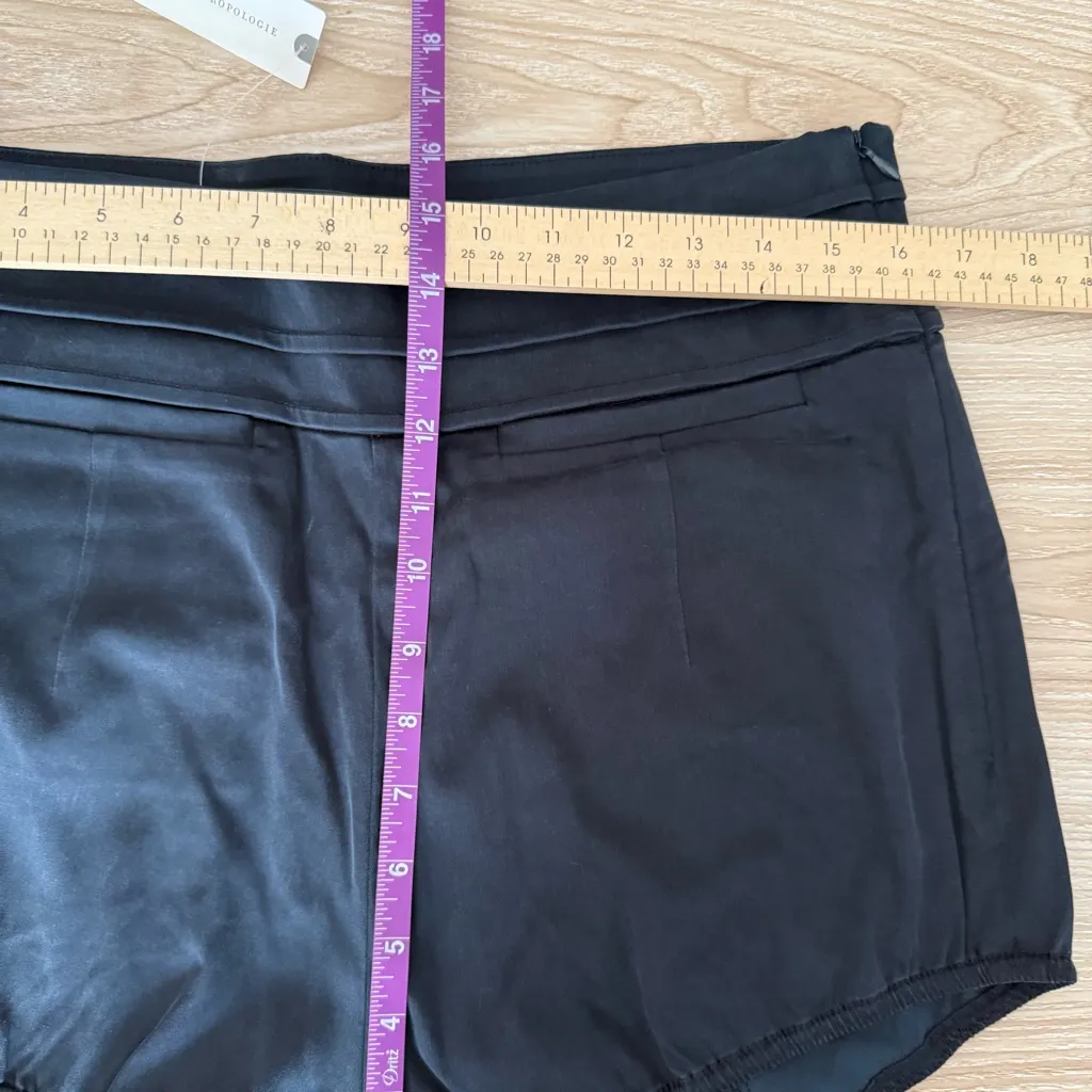 Anthropologie 32 NEW Pilcro Tux Shorts Black High Waist - Image 10