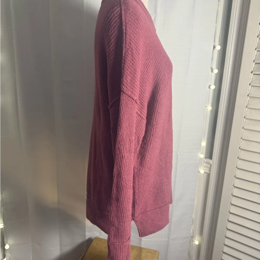 Aerie Pink Crew Neck Sweater Oversized Knit - Image 3
