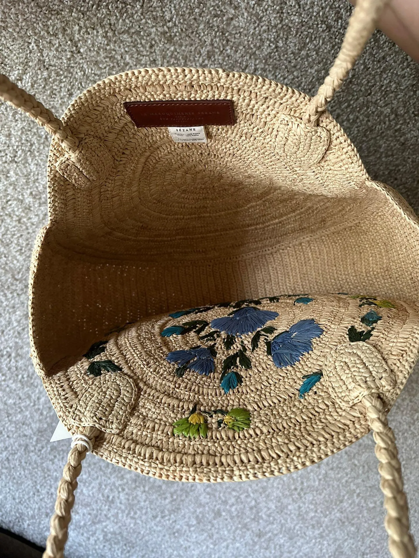 Sézane Woven Tote Bag - Image 8