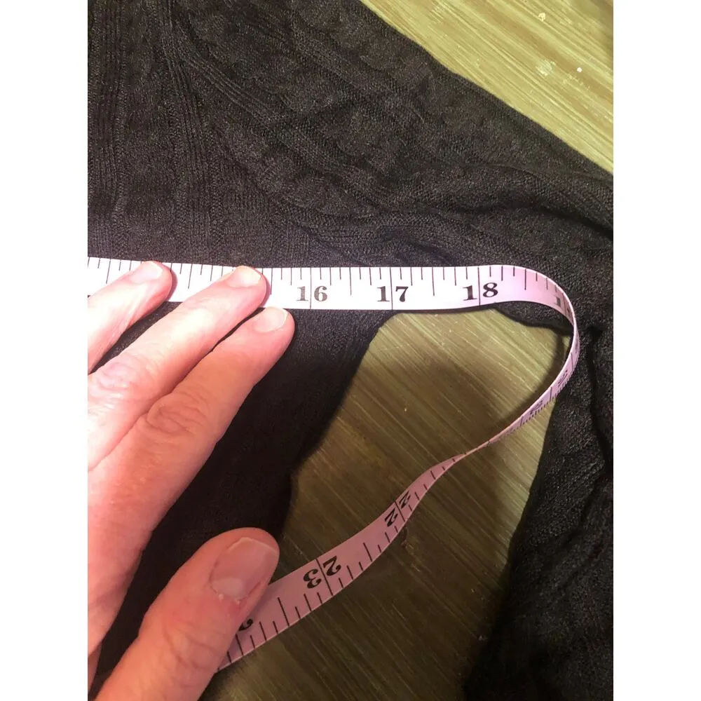 Band of Gypsies NWT Black Raquel Cable Knit Sweater Size M - Image 5