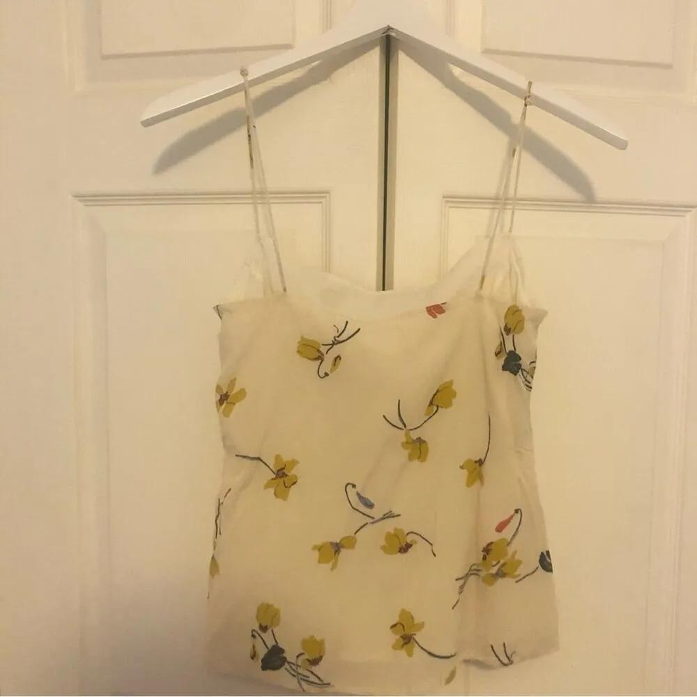 Capulet Ivy Camisole Cream Tossed Floral Tank Top Size XS Flowers Cowl Neck - Image 12