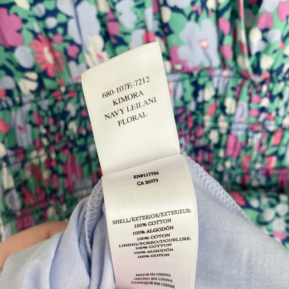 NWT Rails Kimora Cotton Mini Dress in Navy Leilani Floral - Image 8