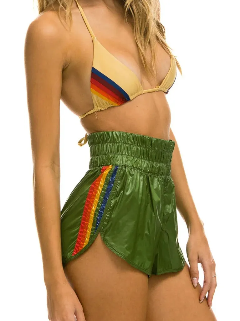 Aviator Nation Jungle Green Nylon Jogger Shorts New Size Medium - Image 1