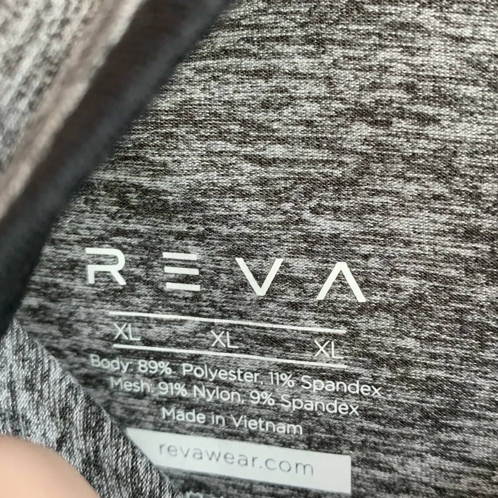REVA Inspire Me Gray & Black Quarter Zip Jacket Size XL - Image 3