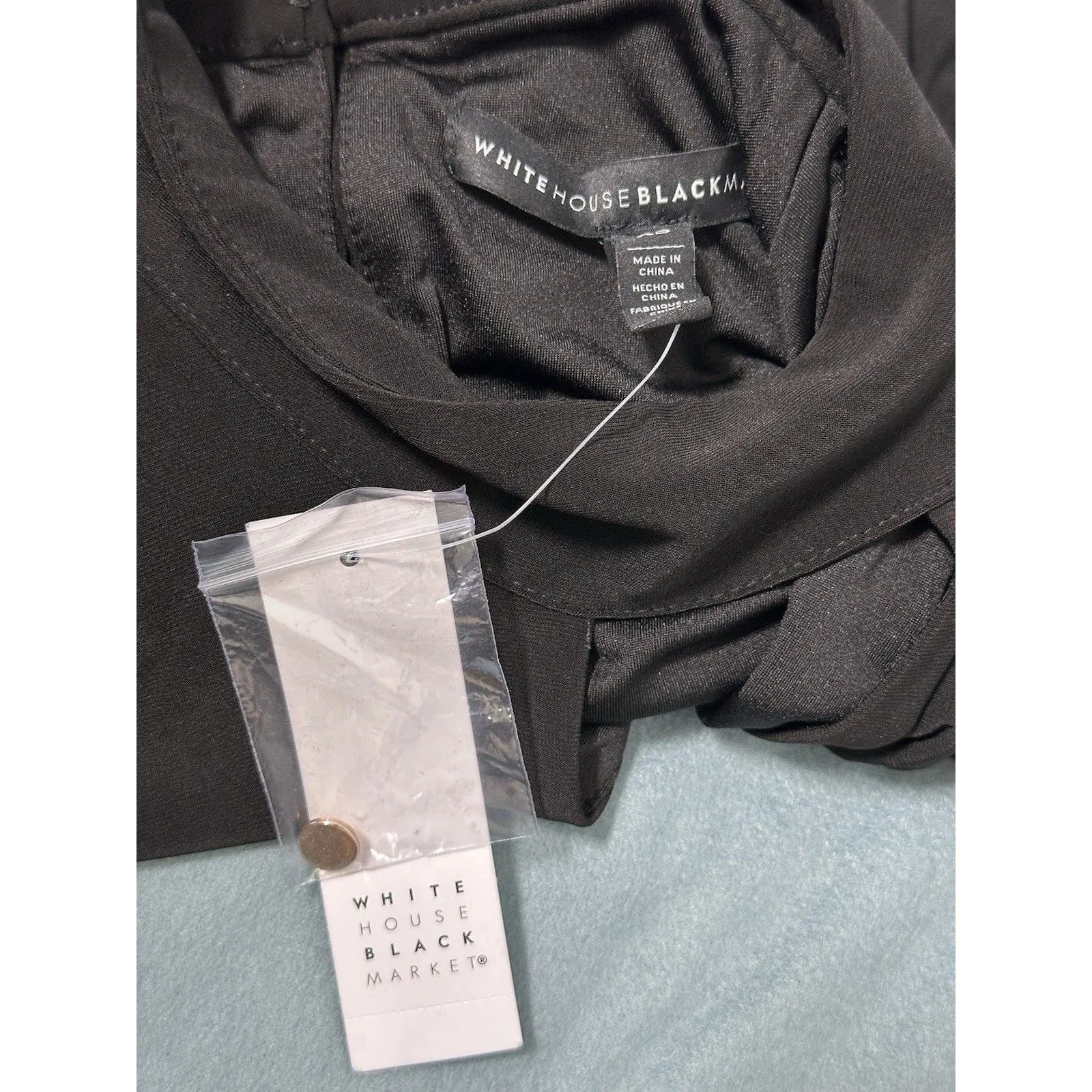 White House Black Market Dress Womens XS   Black Cut Out Flounce Sleeve Shift - Image 10