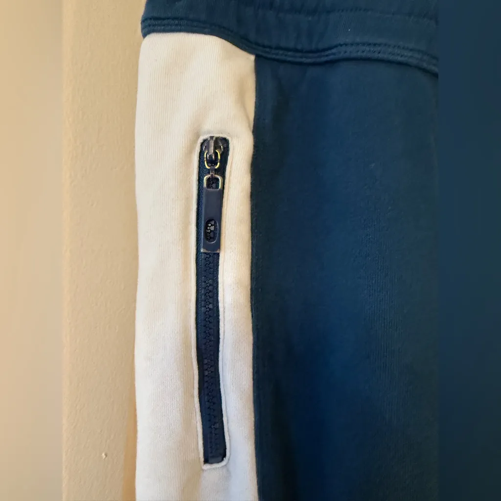 Fabletics Joggers Teal Aqua with White Side Stripe Zippet Pockets Small - Image 2