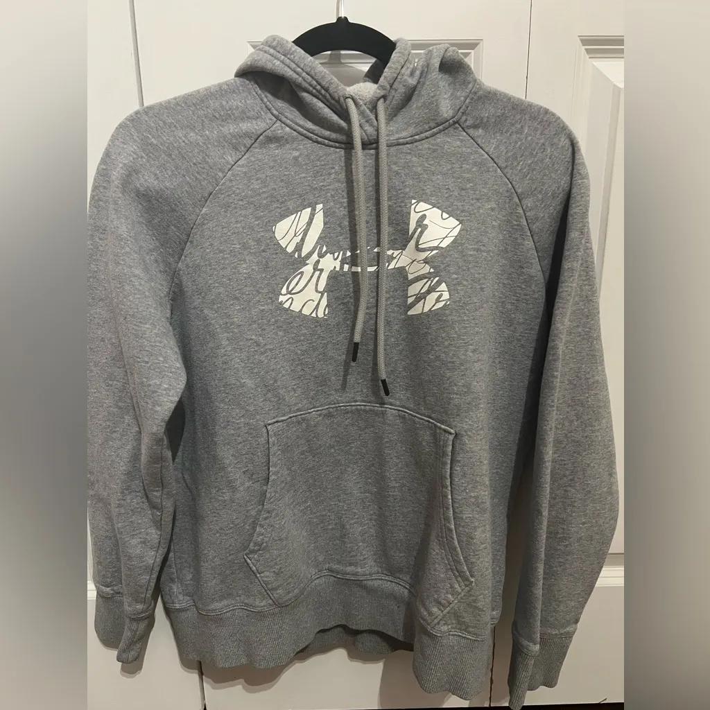 Under Armour Gray Hoodie size medium - Image 2