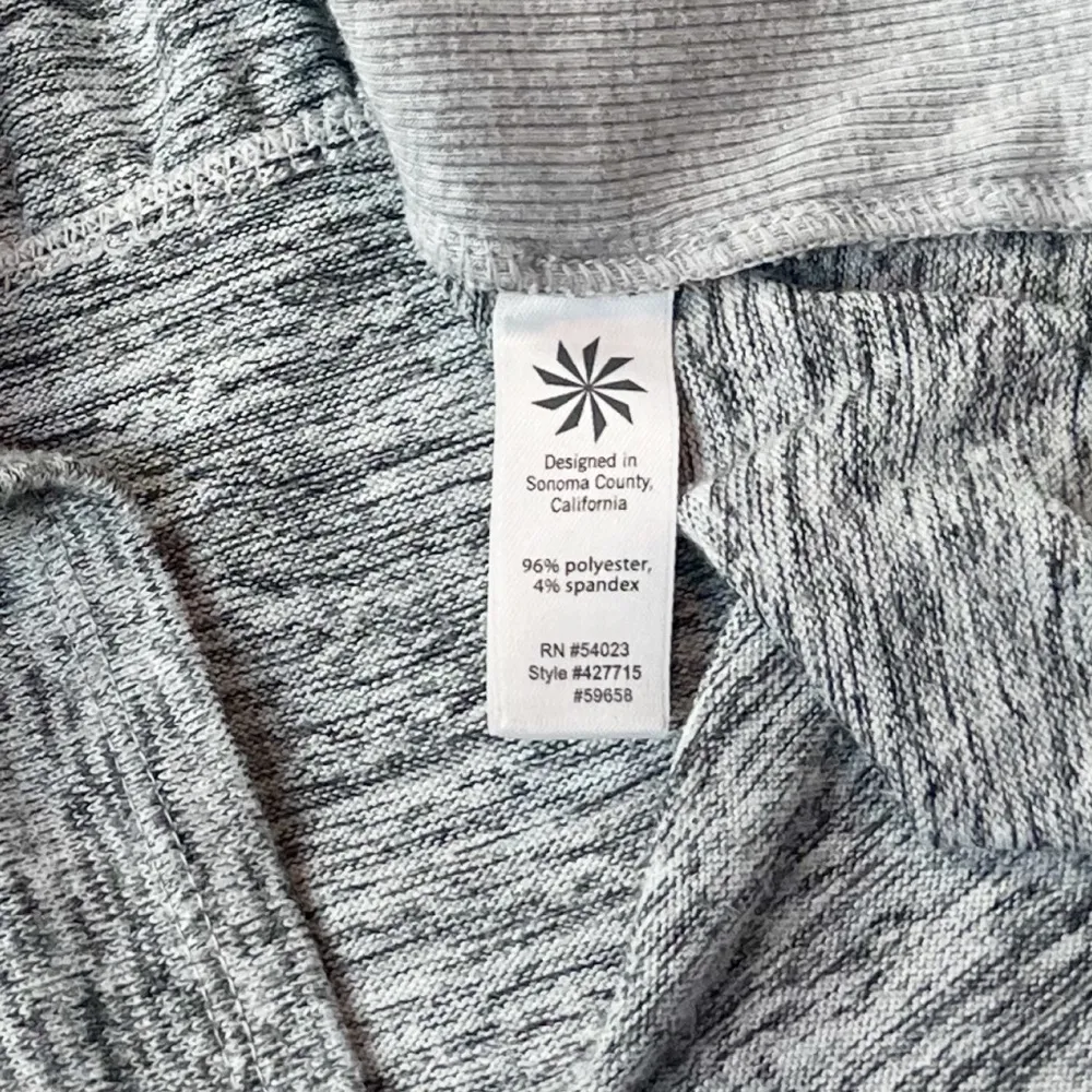 Athleta Robyn Batwing Hooded Marled Gray Sweatshirt Pullover Small Stretchy - Image 11