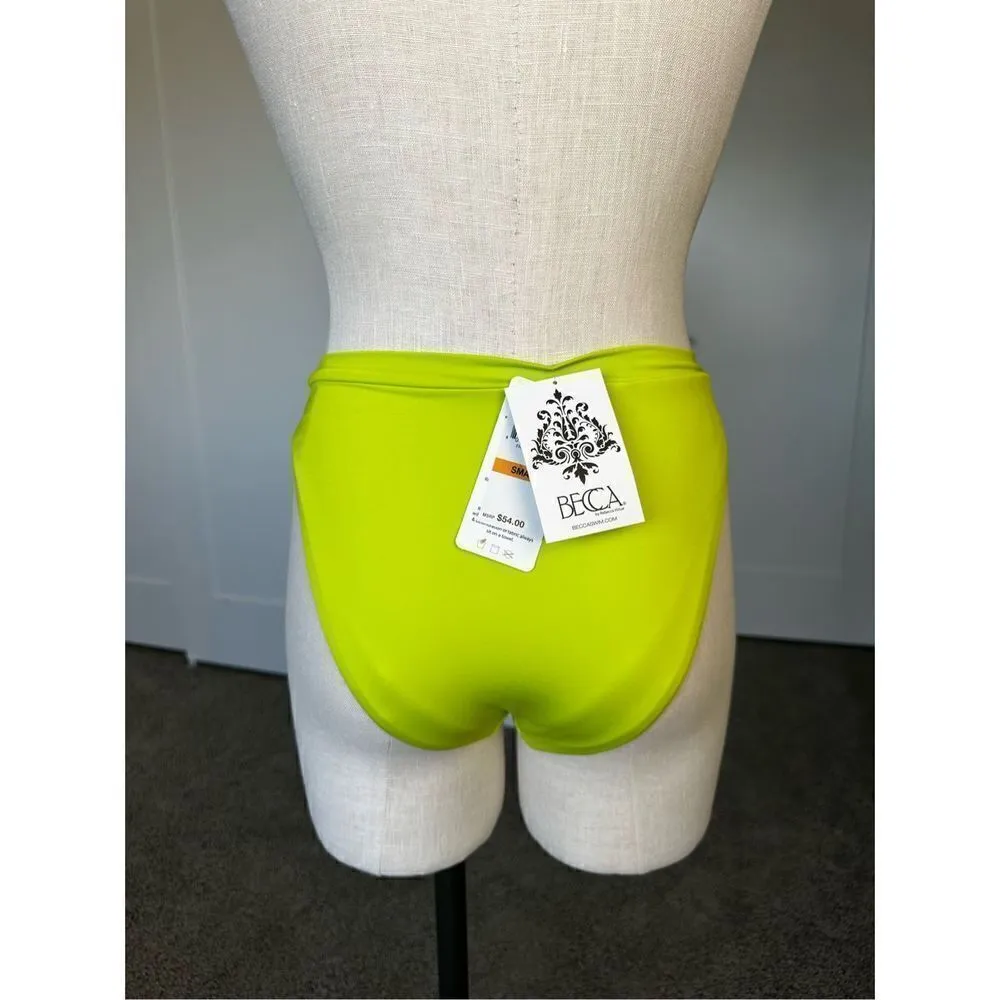 Becca French Cut Bikini Bottoms | Color: Neon Green | Size: S | NWT - Image 3