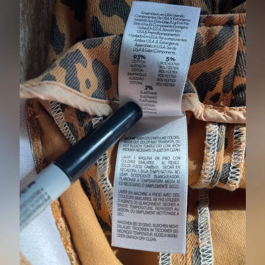 MOTHER Denim The Side Splitter Mini Skirt Leopard Hit The Spot Size 28 Indie - Image 14