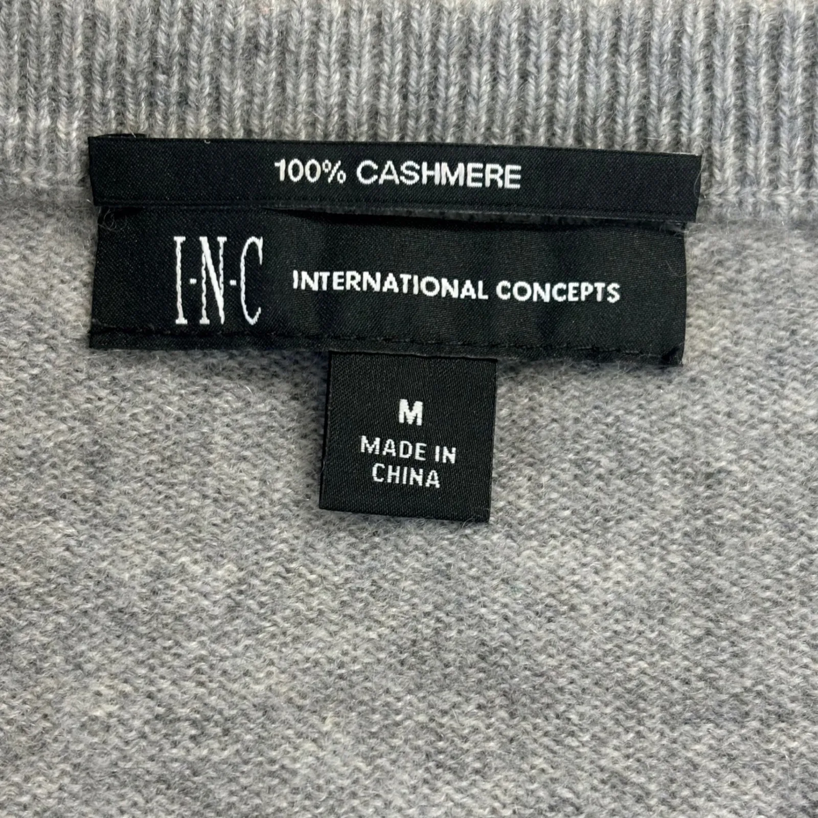 INC International Concepts Womens Gray 100% Cashmere Sequin Sweater M Luxury Size M - Image 6