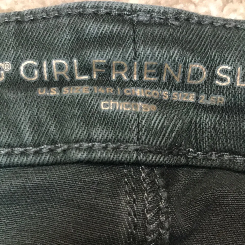 Chico’s Women’s So Slimming Girlfriend Slim Leg Ankle Olive Green Denim Jeans - Image 10