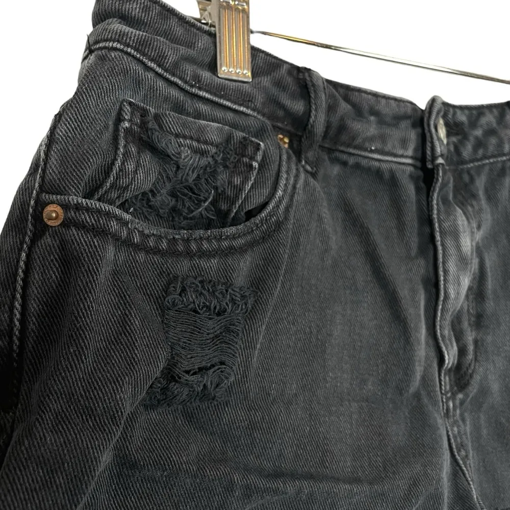 PacSun High Rise Distressed Festival Denim Shorts in Black Size 27 - Image 10