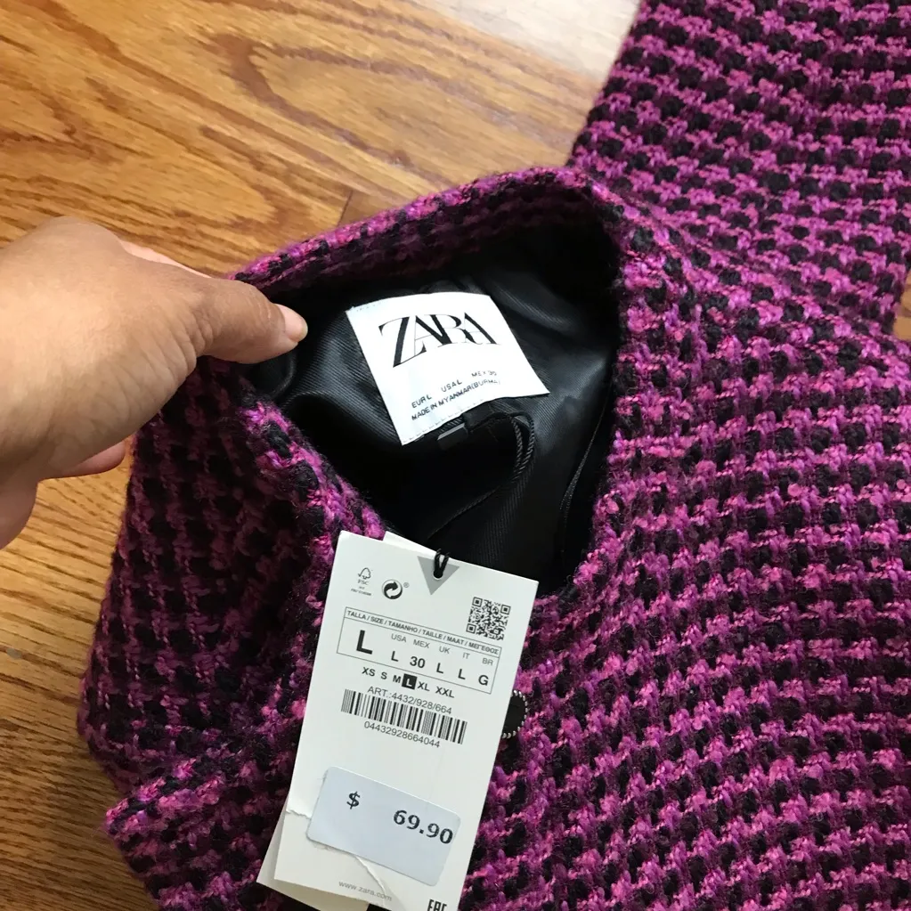 Zara Pink/Purple Cropped Blazer NWT - Image 9