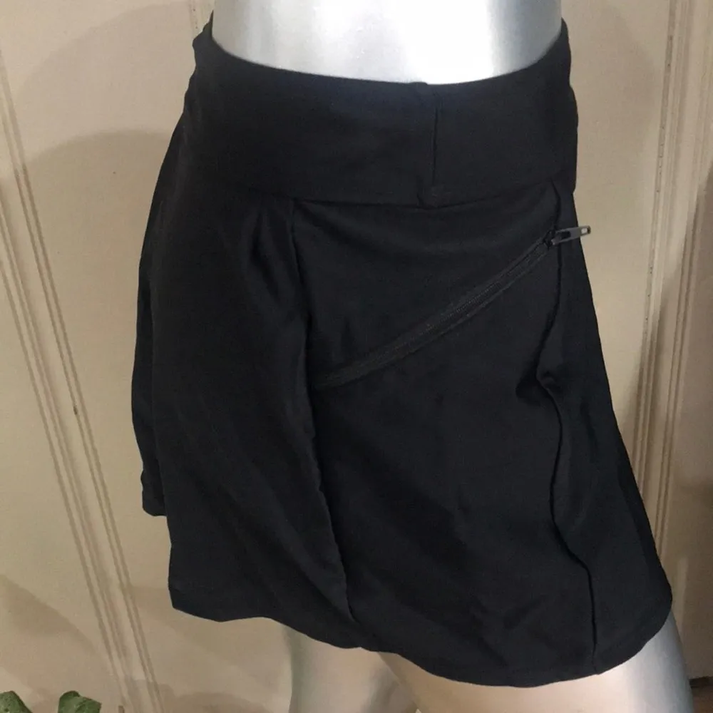 Vetinee Swim Skirt with Zipped Pocket Black Women's Size Medium - Image 2