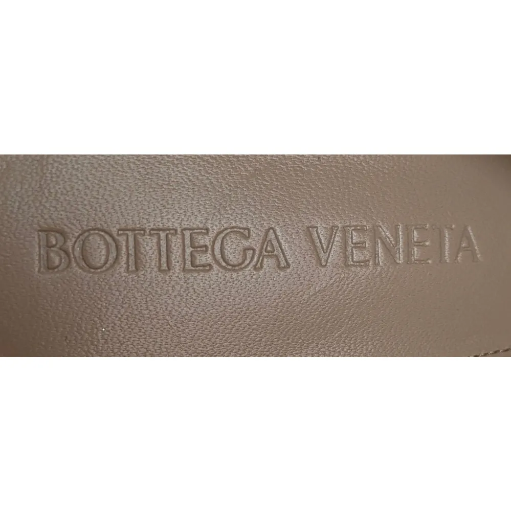 Bottega Veneta Tex Leather Mule Sea Salt White EU 37 US 7 100mm Italy - Image 11