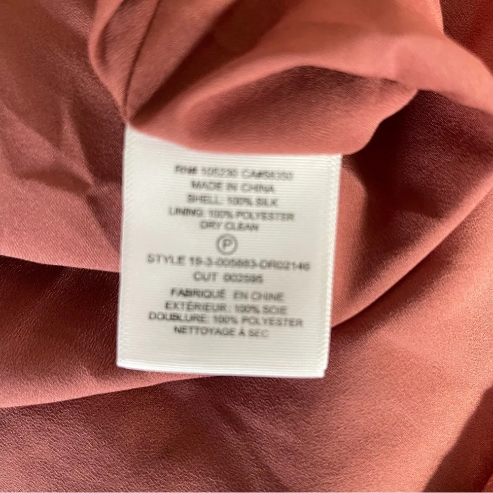 Joie "Hilarie" Silk Dress Size Small Snake Print Dusty Pink Sleeveless Midi - Image 8