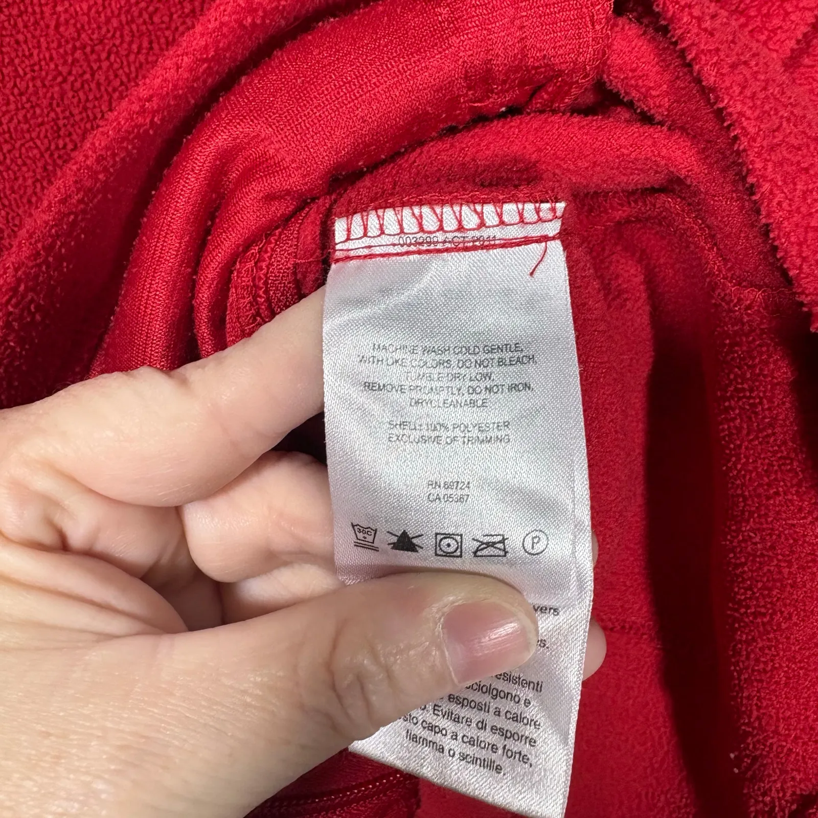 Columbia Women's Y2K Red Full Zip Fleece Jacket - Size Medium - Gorpcore Coat - Image 5